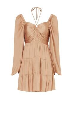 MINKPINK Size M Spencer Rose Color Satin Mini Dress